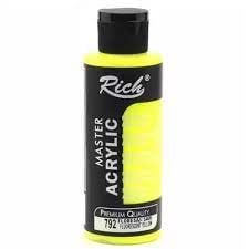 Rich Akrilik Fosforlu Boya 120 ml Florasan Fosforlu SARI