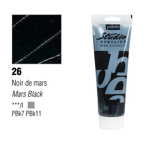 Pebeo Studio Akrilik Boya 100ml - 26 Mars Black