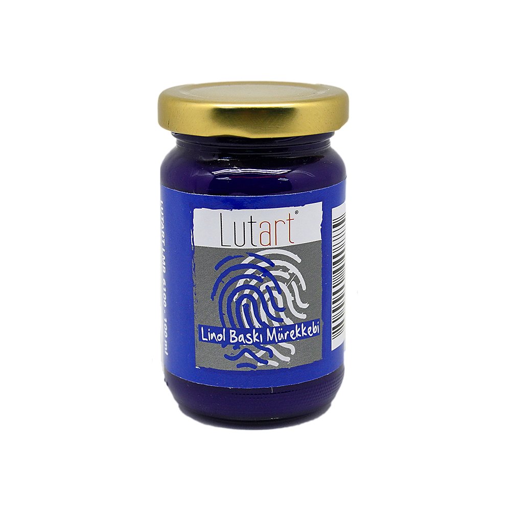 Lutart Linol Baskı Mürekkebi Mavi 100 ml