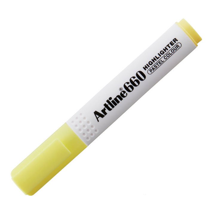Artline 660 Fosforlu Kalem Kesik Uç:1,0-4,0mm Pastel Sarı