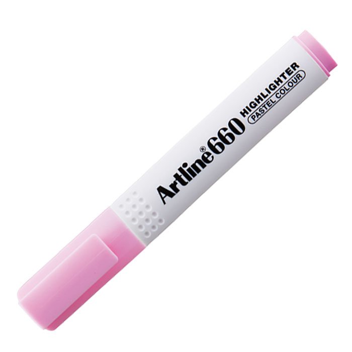 Artline 660 Fosforlu Kalem Kesik Uç:1,0-4,0mm Pastel Pembe