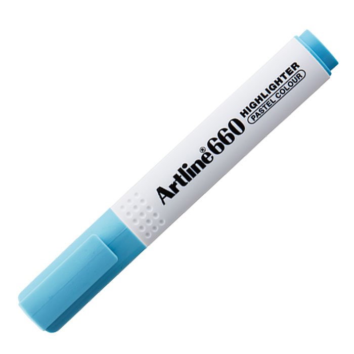 Artline 660 Fosforlu Kalem Kesik Uç:1,0-4,0mm Pastel Mavi