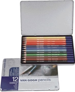 Van Gogh Colour Kuru Boya Kalemi Metal Kutu 12'li