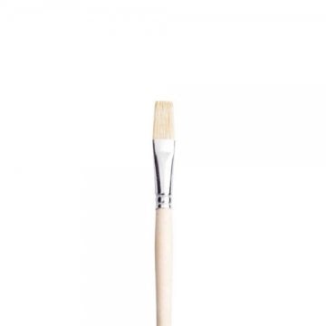 Pebeo 258F Serisi Uzun Sap Düz Kesik Yağlı Boya Kıl Fırça No:12