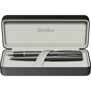 Scrikss 78MB DolmaKalem Mat Siyah + Tükenmez Kalem Seti