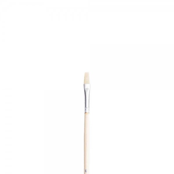 Pebeo 258F Serisi Uzun Sap Düz Kesik Yağlı Boya Kıl Fırça No:4