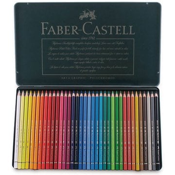 Faber Castell Polychromos Kuru Boya Kalemi Metal Kutu 36'lı