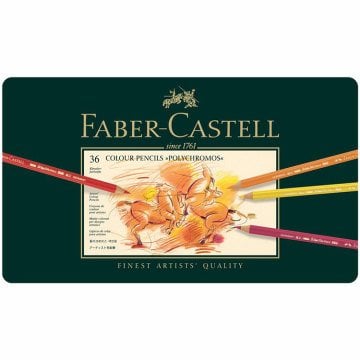 Faber Castell Polychromos Kuru Boya Kalemi Metal Kutu 36'lı