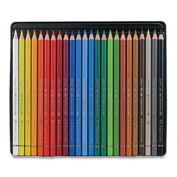 Faber Castell Polychromos Kuru Boya Kalemi Metal Kutu 24'lü