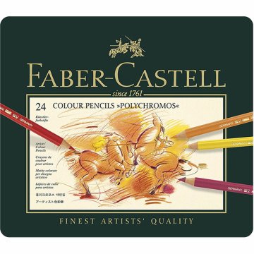 Faber Castell Polychromos Kuru Boya Kalemi Metal Kutu 24'lü