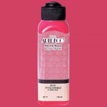 Artdeco Yeni Formül Akrilik Boya 140 ml 3015 Ateş Kırmızı
