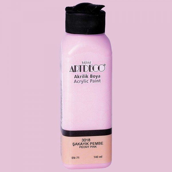 Artdeco Yeni Formül Akrilik Boya 140 ml 3018 Şakayık Pembe