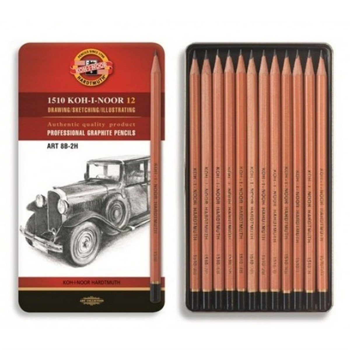Koh-i Noor Dereceli Eskiz Cizim Kalem Seti 1512N 8B-2H