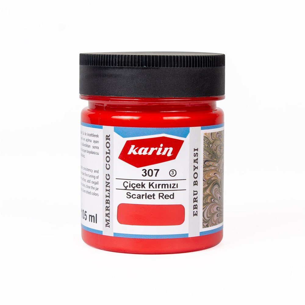 Karin Ebru Boyası 307 Çiçek Kırmızı 105 ml