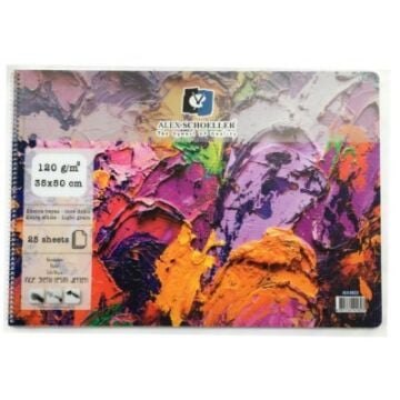 Alex Scholler Spiralli Eskiz Çizim Defteri 35x50 cm 120gr 25 Sayfa