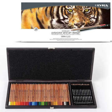 Lyra Rembrandt Polycolor ve Art Design 48 Parça Çizim Seti Ahşap Kutulu