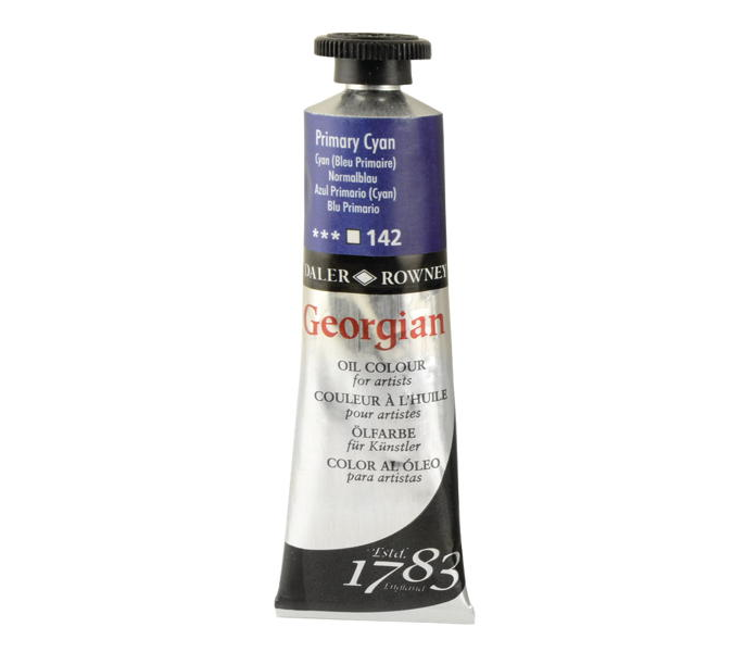 Daler Rowney Georgian Yağlı Boya 38ml 142-Primary Cyan (Phthalo Blue)