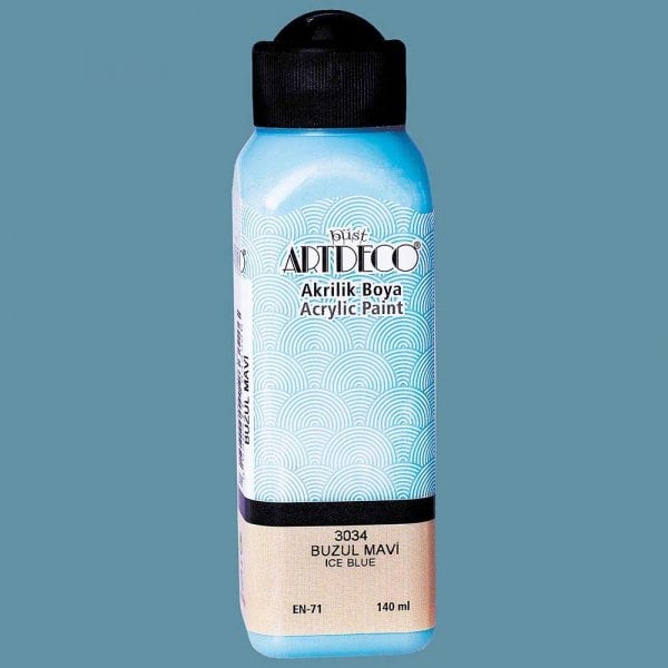 Artdeco Yeni Formül Akrilik Boya 140 ml 3034 Buzul Mavi