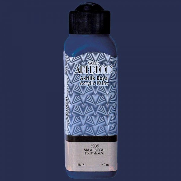 Artdeco Yeni Formül Akrilik Boya 140 ml 3035 Mavi Siyah
