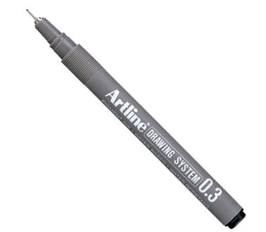 Artline Drawing System Teknik Çizim Kalemi Siyah 0.3
