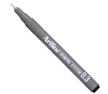 Artline Drawing System Teknik Çizim Kalemi Siyah 0.3