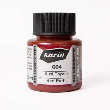 Karin Hat ve Kaligrafi Mürekkebi 604 Kızıl Toprak 45 ml