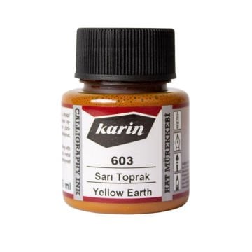 Karin Hat ve Kaligrafi Mürekkebi 603 Sarı Toprak 45 ml