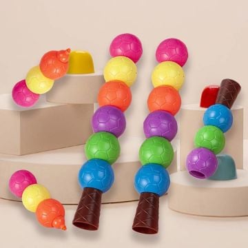 Top Desenli Yumurtlayan Fosforlu Kalem 6 Renk