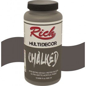 Rich Multi Dekor Chalked Boya 4578 - Retro Siyah 500 cc