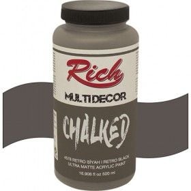 Rich Multi Dekor Chalked Boya 4578 - Retro Siyah 500 cc