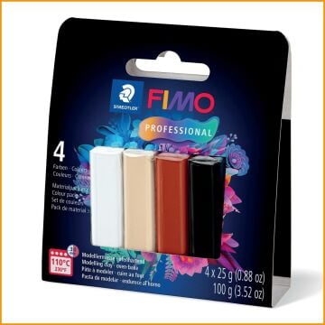 Staedtler Fimo Professional Natural Modelleme Polimer Kil Seti 4x25Gr.