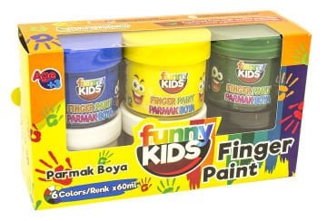 Funny Kids 6 Renk Parmak Boya 6x60 ml