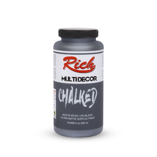 Rich Multi Dekor Chalked Boya 4576 - İs Siyah 500 cc