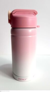 Bienly Degrade Paslanmaz Çelik Matara PİPETLİ 500ML AÇIK PEMBE - 304