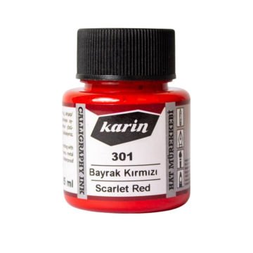 Karin Hat ve Kaligrafi Mürekkebi 301 Kırmızı 45 ml