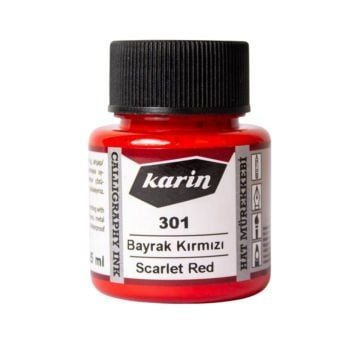 Karin Hat ve Kaligrafi Mürekkebi 301 Kırmızı 45 ml