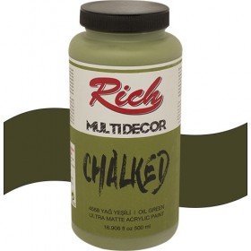 Rich Multi Dekor Chalked Boya 4568 - Yağ Yeşili 500 cc