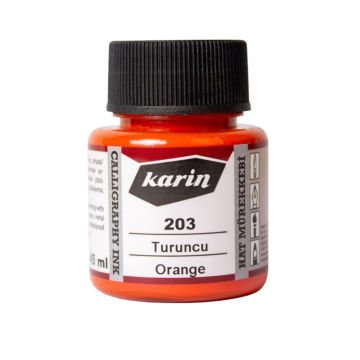 Karin Hat ve Kaligrafi Mürekkebi 203 Turuncu 45 ml
