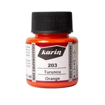 Karin Hat ve Kaligrafi Mürekkebi 203 Turuncu 45 ml