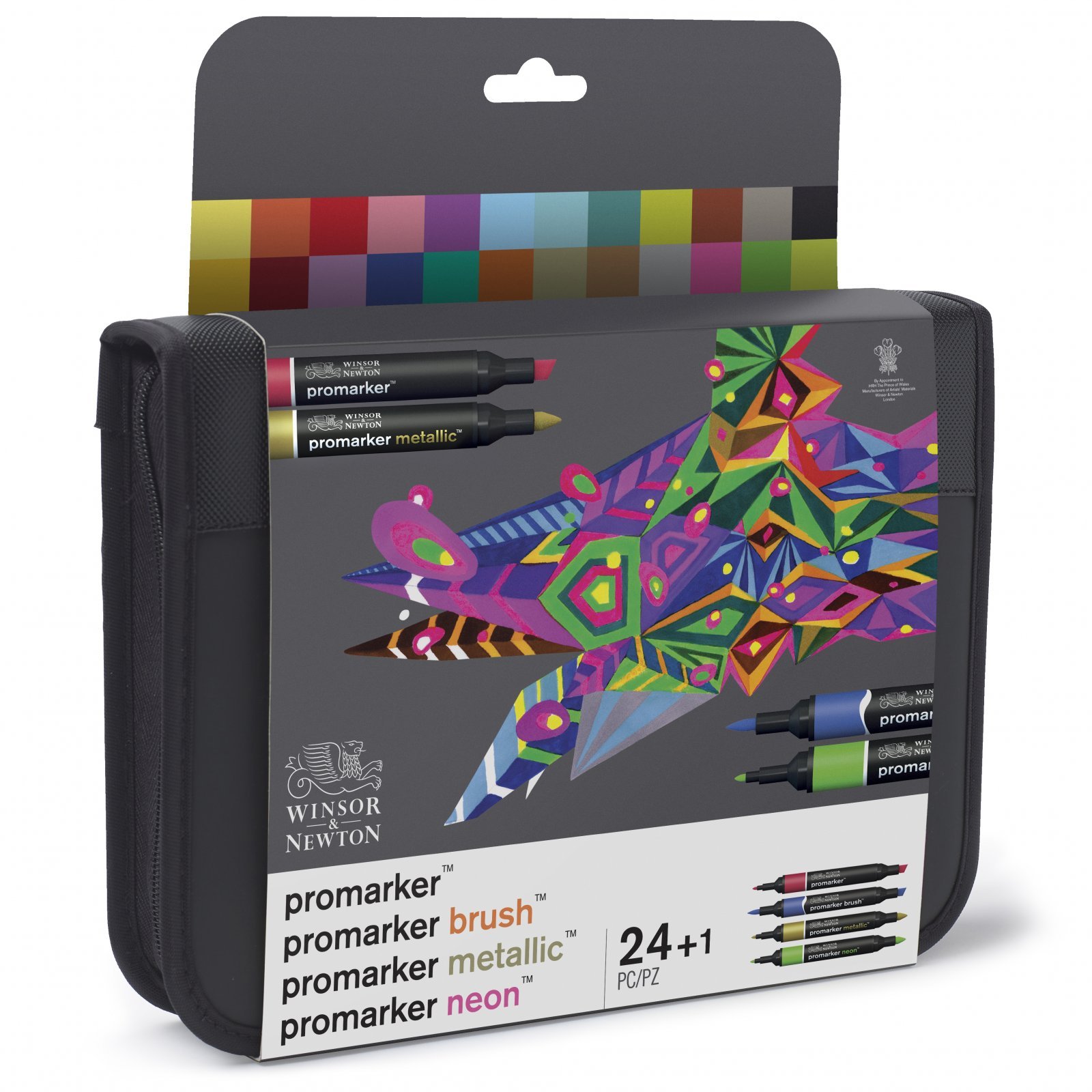 Winsor & Newton Promarker Brush Öğrenci & Tasarımcı Çantalı Set : 24 Renk