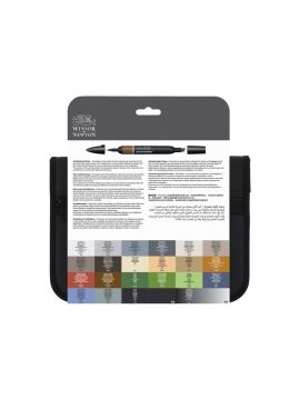 Winsor & Newton Promarker Mimarlık Tonları Çantalı Set : 24 Renk