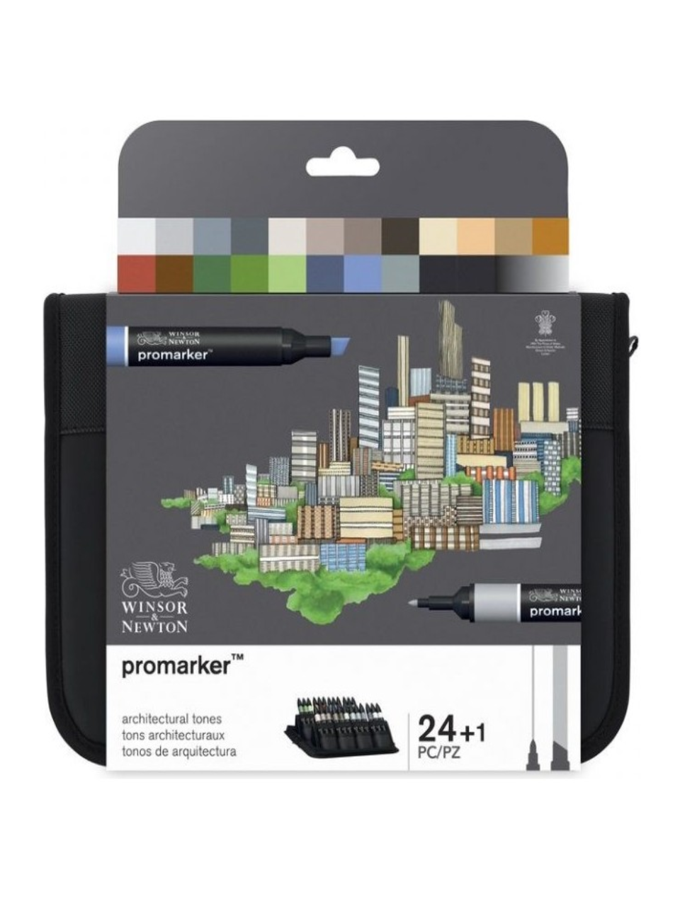 Winsor & Newton Promarker Mimarlık Tonları Çantalı Set : 24 Renk