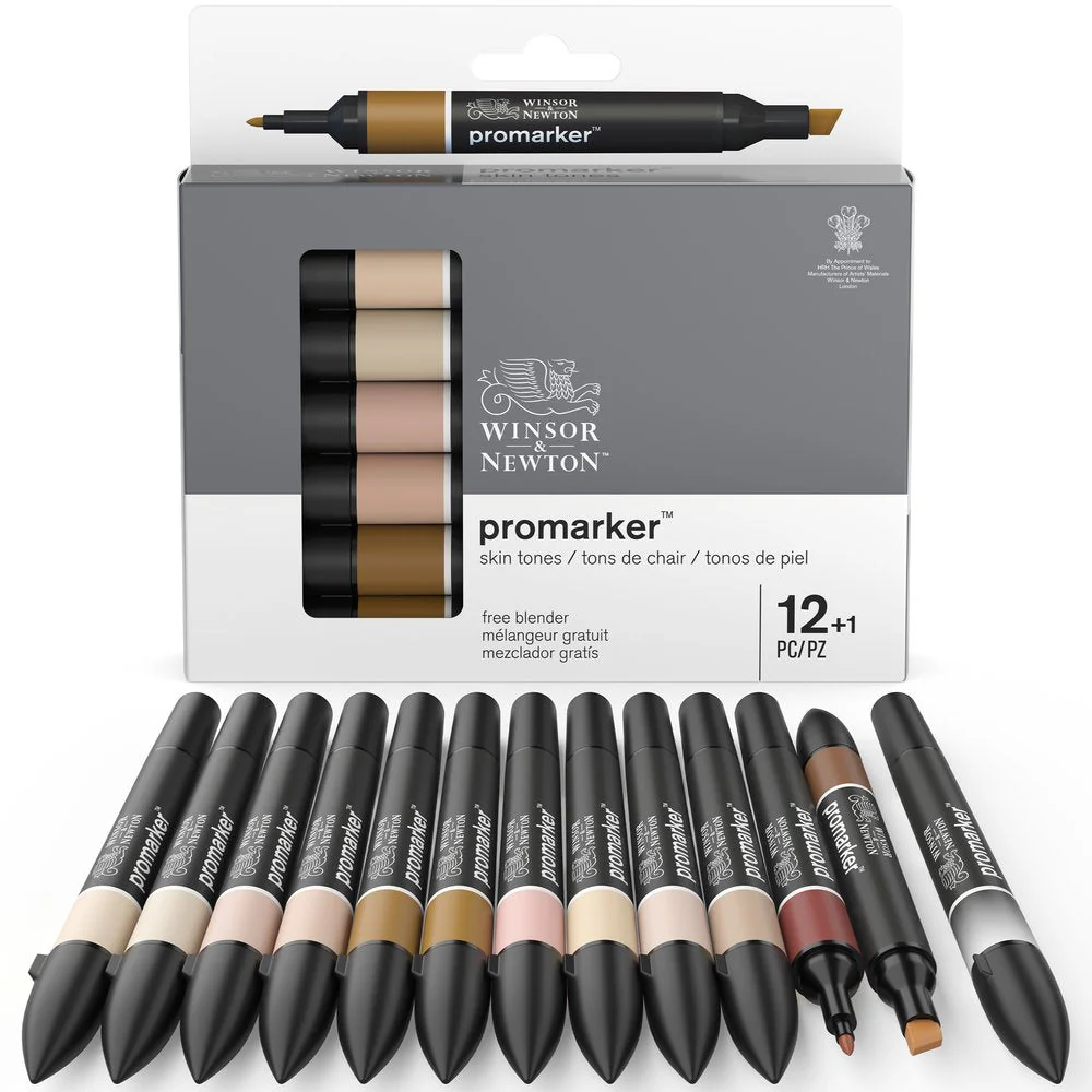 Winsor & Newton Promarker Set 12+1 Skin Tones 2
