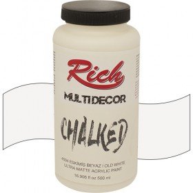 Rich Multi Dekor Chalked Boya 4504 - Eskimiş Beyaz 500 cc