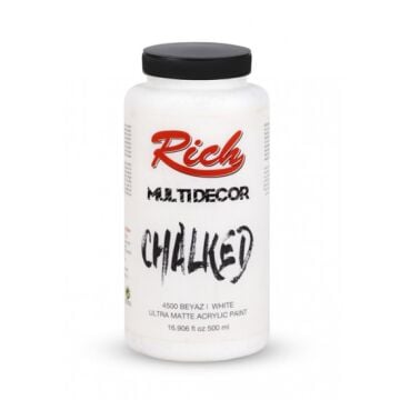 Rich Multi Dekor Chalked Boya 4500 - Beyaz 500 cc