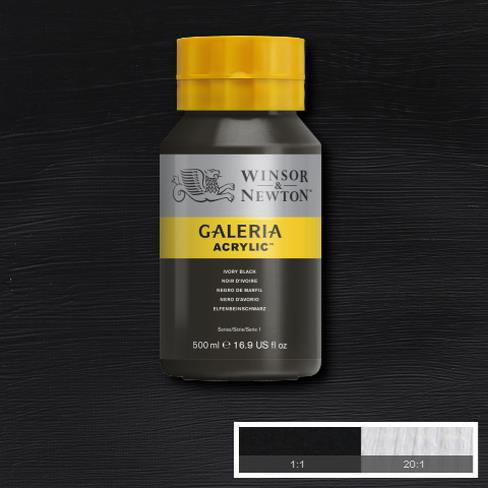 Winsor Newton Galeria Akrilik Boya 500ml 331 Ivory Black