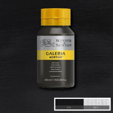 Winsor Newton Galeria Akrilik Boya 500ml 331 Ivory Black
