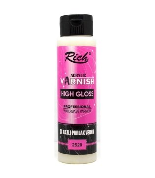 RİCH SU BAZLI HİGH GLOSS PARLAK VERNİK 500CC