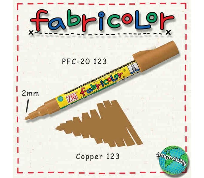 Zig Fabricolor Örtücü Kumaş Boyama Kalemi BAKIR