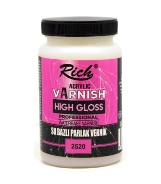 RİCH SU BAZLI HİGH GLOSS PARLAK VERNİK 250CC